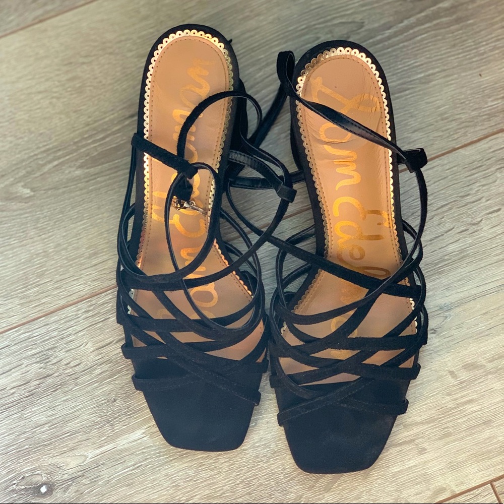 Sam Edelman Black Strappy Heels
